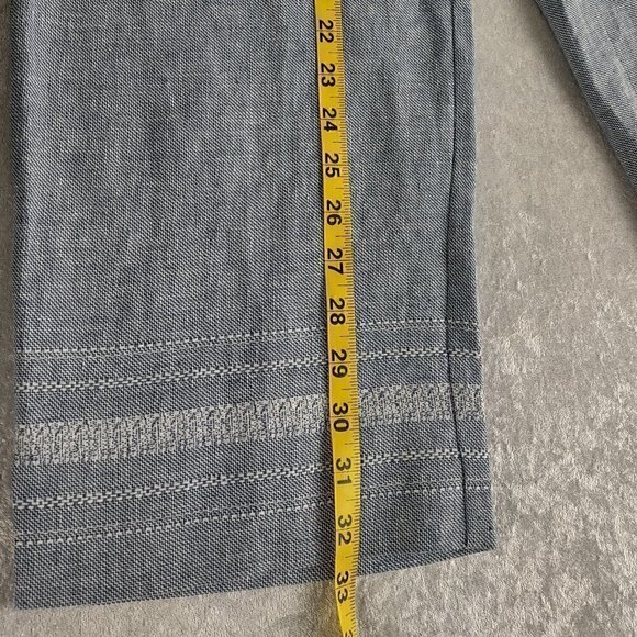 Norton McNaughton Petites Linen Cotton Blend Baby Blue 2pc Pants Suit Size PM - Picture 11 of 16